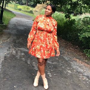 Forever21 floral tie dress